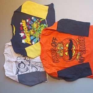 Boys 5T Shirt Bundle Lot of 3 Buzz Lightyear, Ninja Turtles, Halloween Toddler
